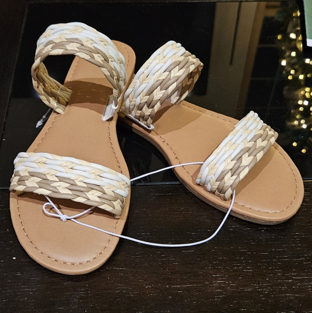 Stylish Tan and Cream Women's Sandals